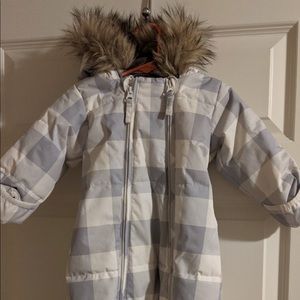 Land's End Infant Insulated fur trimmed baby bunting (12m)